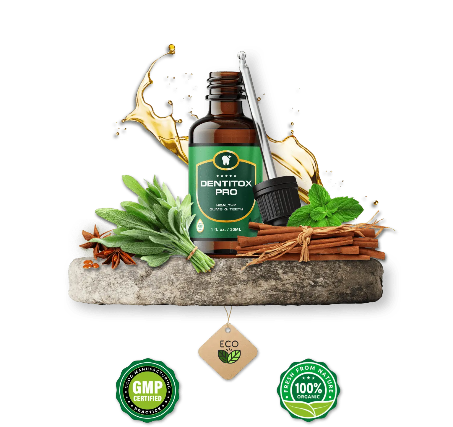 Dentitox Pro liquid dental health supplement for healthy teeth gums and fresh breath