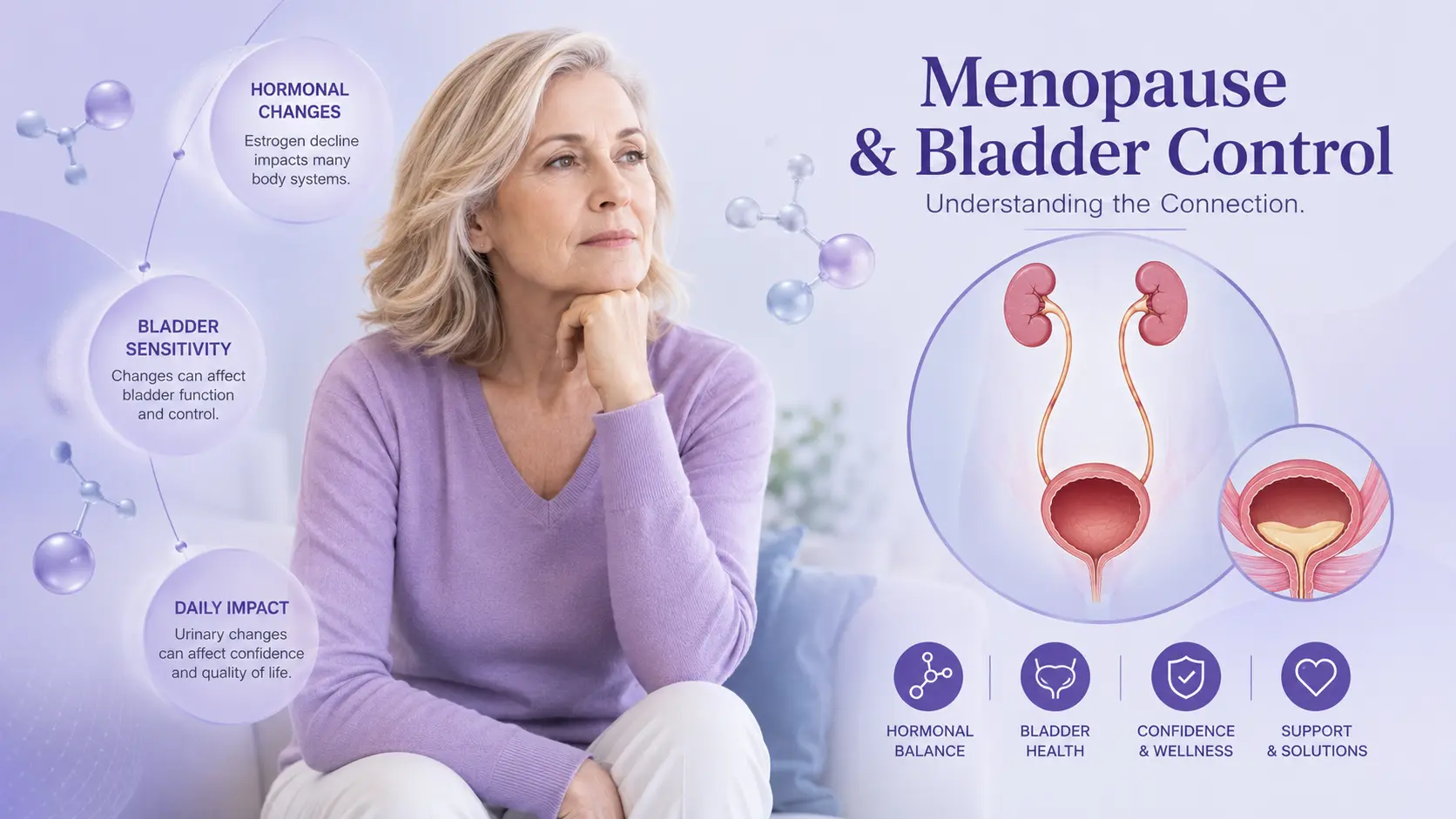 Hormonal changes during menopause and bladder leaks in women over 40