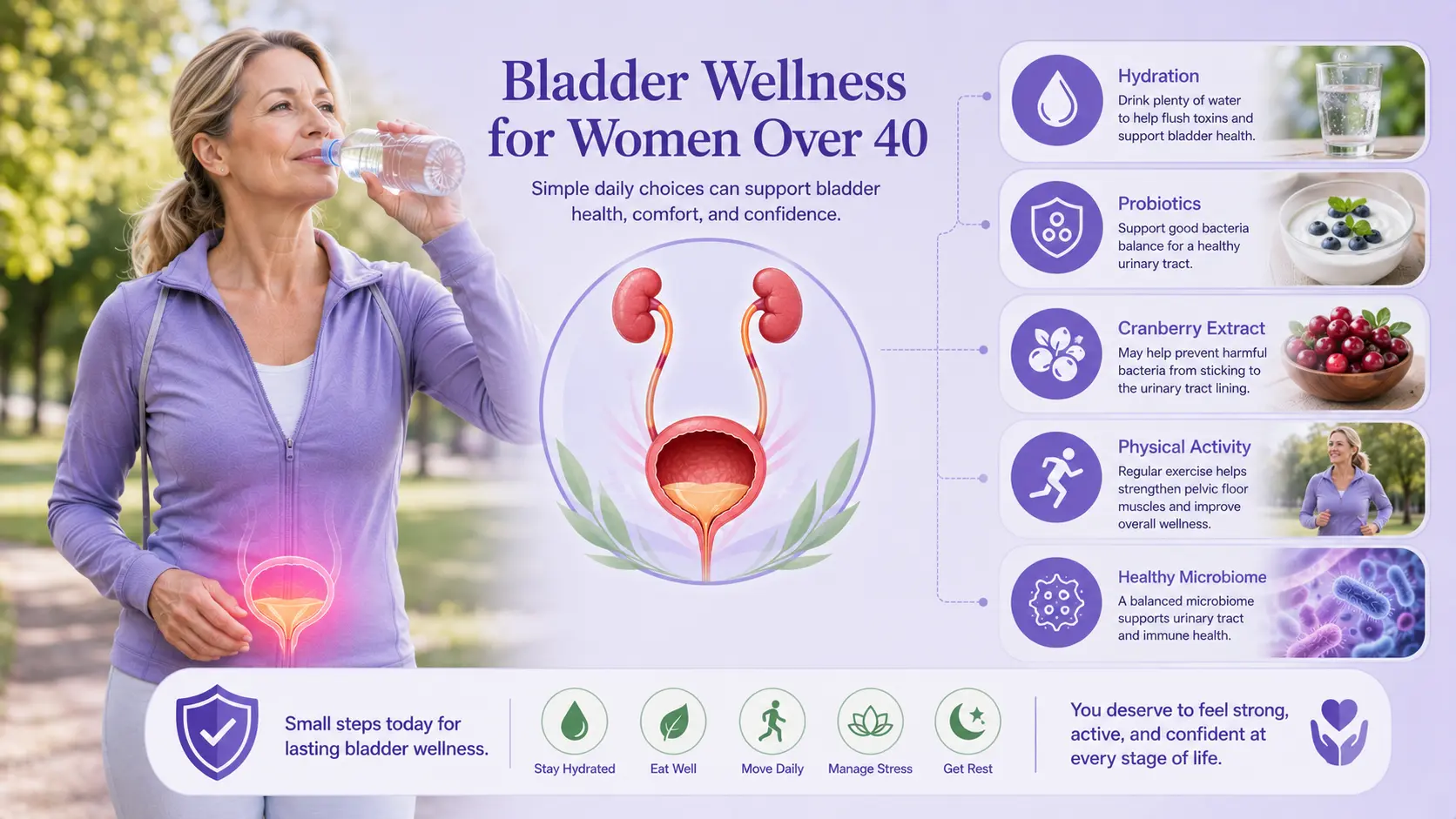 Natural ways to support bladder wellness and urinary health in women over 40